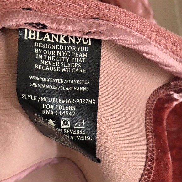 BLANKNyC Pink Crushed Velvet Zip up Moto Jacket - Picture 9 of 11